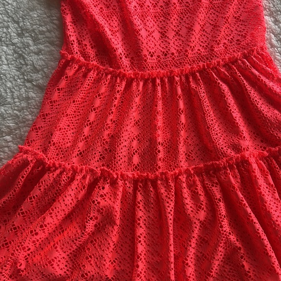 New! Girls Neon Crochet Swimsuit Coverup - Picture 5 of 5